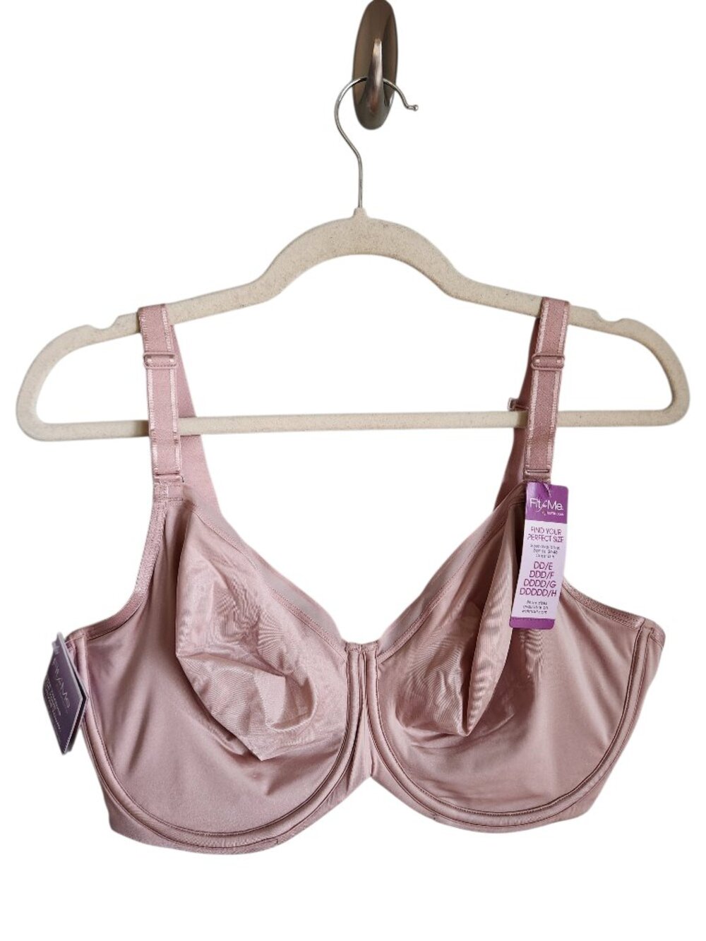 Fruit of the Loom Bra 38G Nude Beige Fit for Me Underwire Back Close NEW